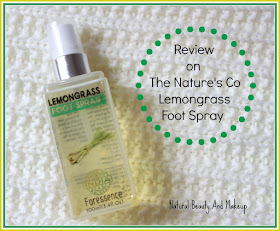 The Nature’s Co Lemongrass Foot Spray Review on the blog Natural Beauty And Makeup