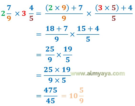 Perkalian Pecahan  cara aimyaya  Cara Semua Cara