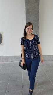 (Clothes & Dreams) 16 in 2016: number two! Vila polka dot top, Levi's jeans