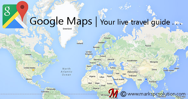 Google Maps showing World Map