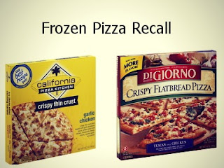 recall on frozen pizza, digiorno, california pizza kitchen