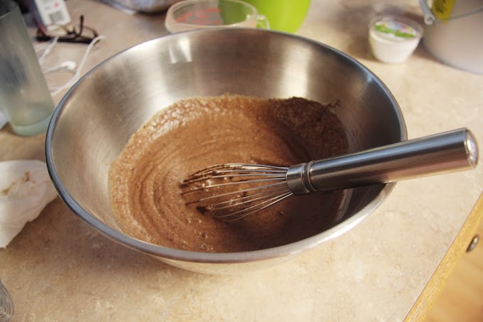 Chocolate Brownies with Peanut Butter Frosting! 