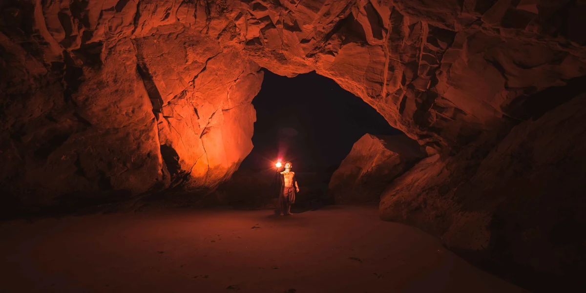 Iluminación de las cuevas del Paleolítico