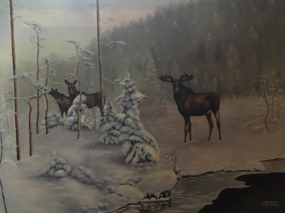 Leif Håkansson Älgar vintermotiv