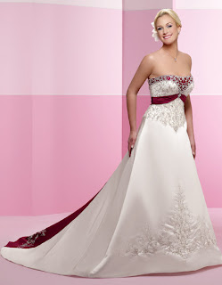 white and red wedding dresses