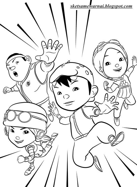 Mewarnai Gambar Boboiboy