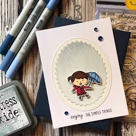 Sunny Studio Stamps: Fall Kiddos Fancy Frames Customer Card by Noga Shefer