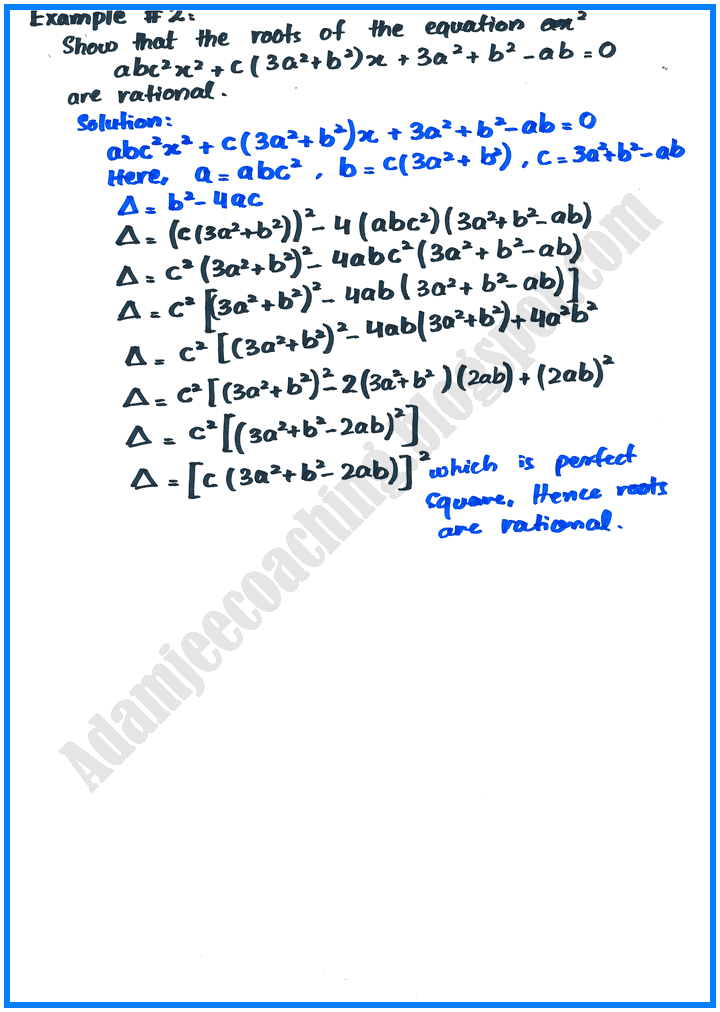 theory-of-quadratic-equations-exercise-20-1-mathematics-10th
