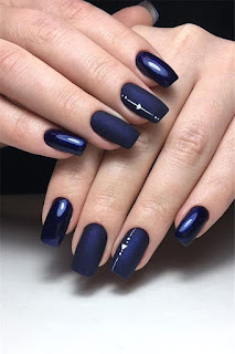 Uñas en azul tendencia otoño invierno. Tendencias para gorditas