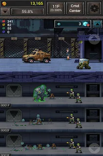 Screenshots of the Zombie hive for Android tablet, phone.