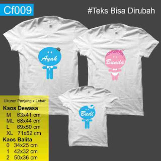 Kaos couple family keluarga anak cowok