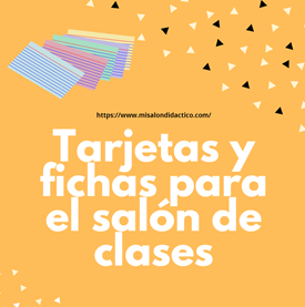 Tarjetas y fichas para el salón de clases