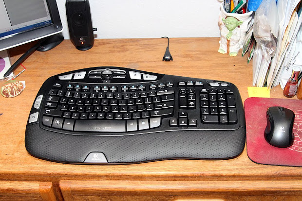 Jayme Lynn Blaschke's new Logitech Wave wireless keyboard