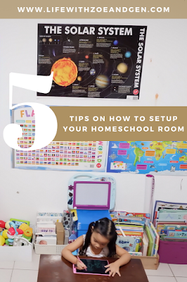 Having a trouble setting up your homeschool space? I got 5 tips for you. Do you really need a homeschool room? FInd the answer on the blog, as well.