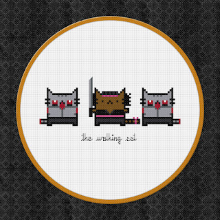 The Walking Cat - The Walking Dead - Cross Stitch PDF Pattern Download