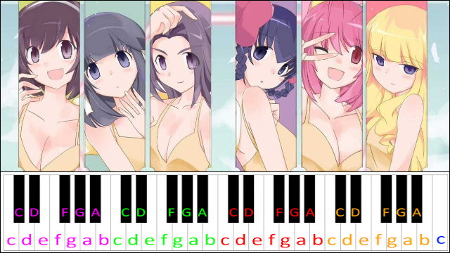Secret Of The Goddess (World God Only Knows Season 3 OP) Piano / Keyboard Easy Letter Notes for Beginners