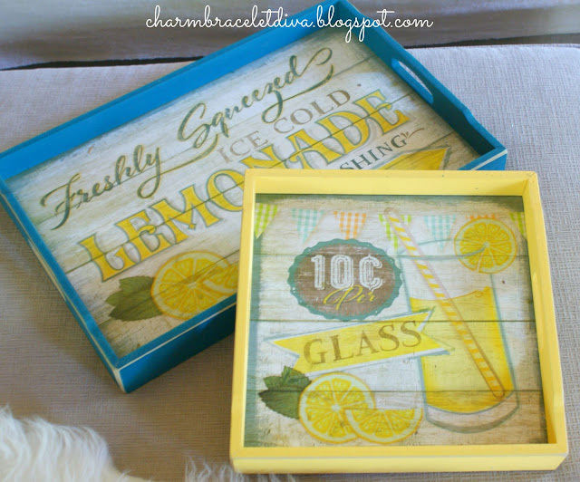 Sam's Club vintage inspired "Lemonade" serving trays 