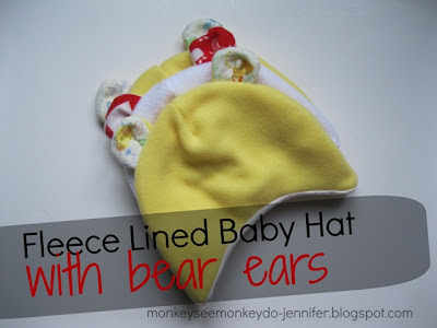 http://monkeyseemonkeydo-jennifer.blogspot.com/2013/01/fleece-baby-hat-with-bear-ears.html