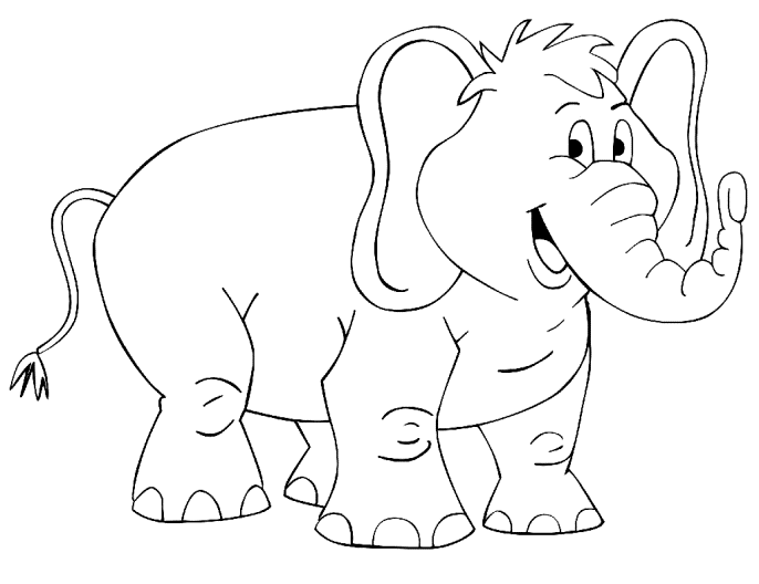 12 Sketsa Gambar Mewarnai Binatang Gajah