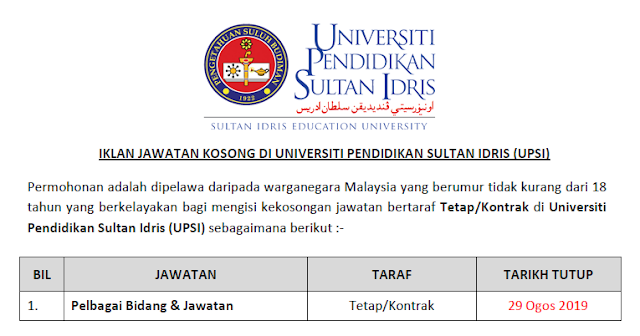 jawatan kosong upsi