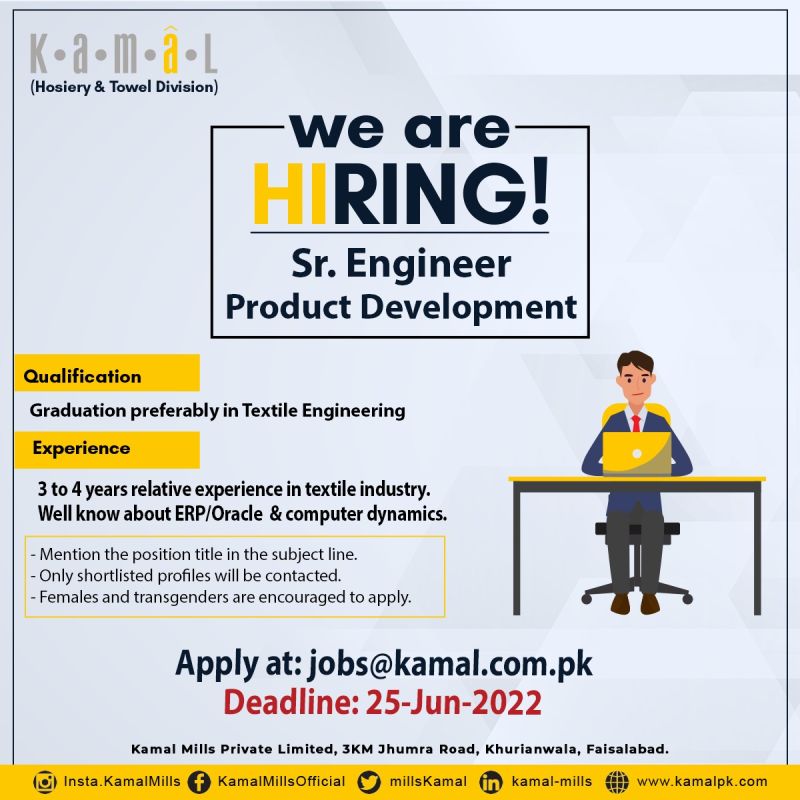 Kamal Millis Jobs For Sr. Engineer Product Development