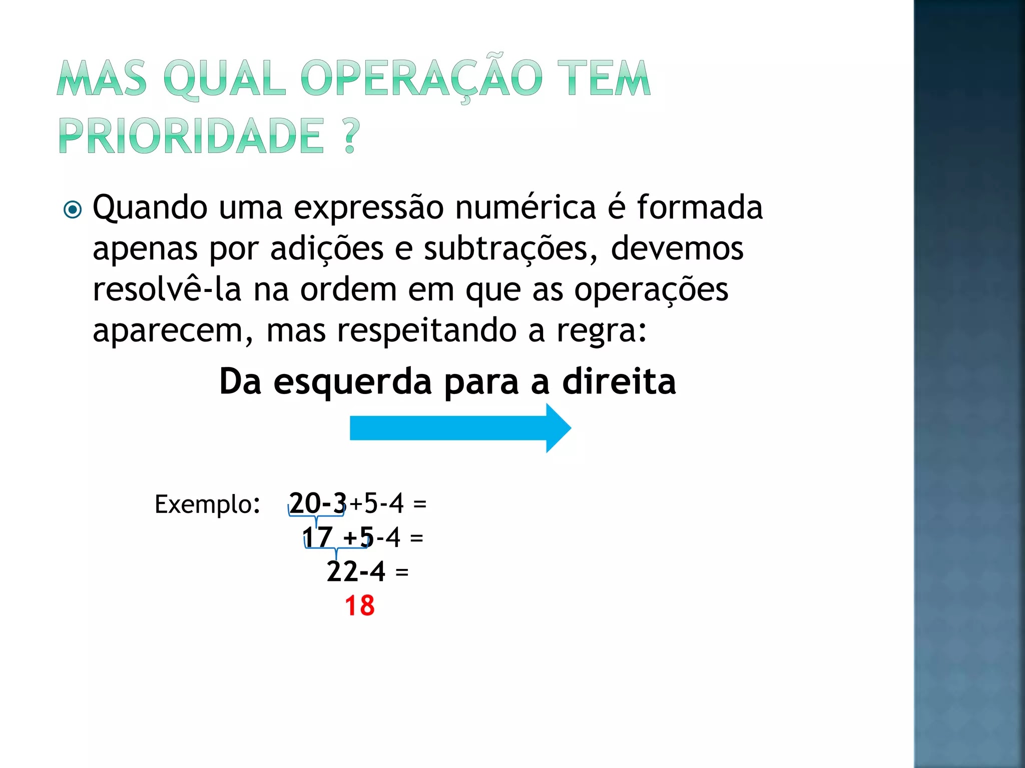 Expressões numéricas