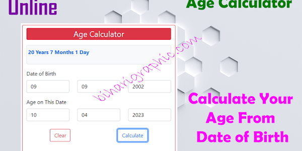 Age Calculator Online Calculate Your Age From Date of Birth Best #1