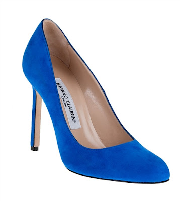 BB electric blue suede pump