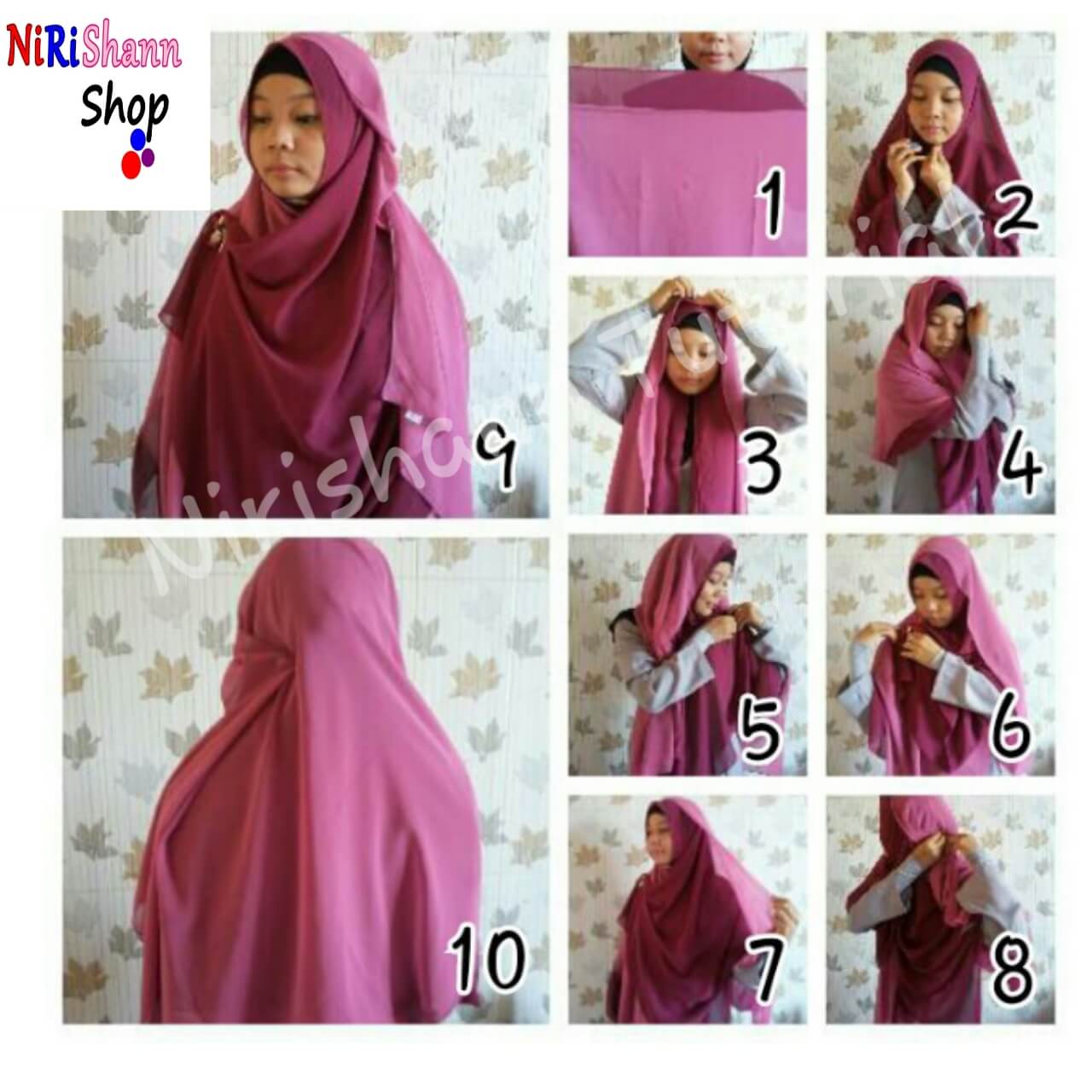 25 Tutorial Hijab Syari Menutup Dada Modern Dan Terbaru 2017