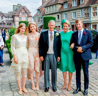 Belgian royals attends uncle wedding in France