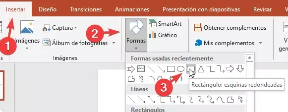 3er paso: Creando los hitos para la línea de tiempo en Powerpoint