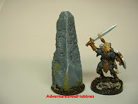 Arcane stone with carved writing Fantasy war game terrain and scenery - UniversalTerrain.com