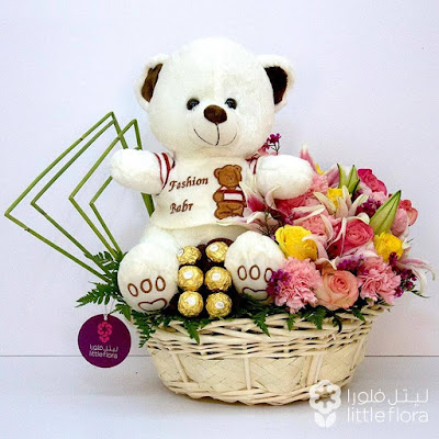 Flowers and teddy combo online