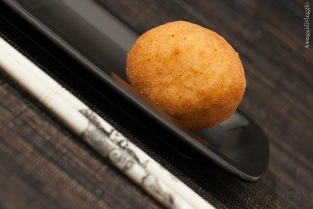 Arancina con maialino in agrodolce