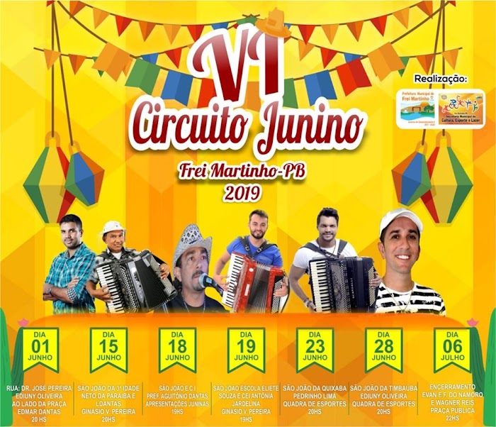 Prefeitura de Frei Martinho realiza mais um Circuito Junino