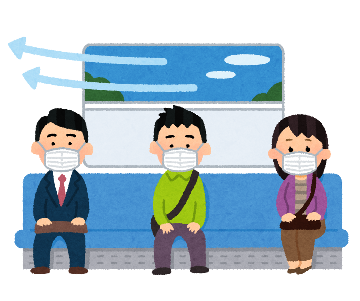 換気の良い電車のイラスト かわいいフリー素材集 いらすとや