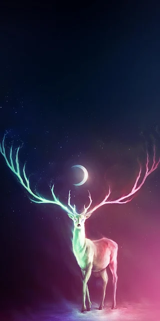 Deer Moon iPhone And Desktop Wallpaper
