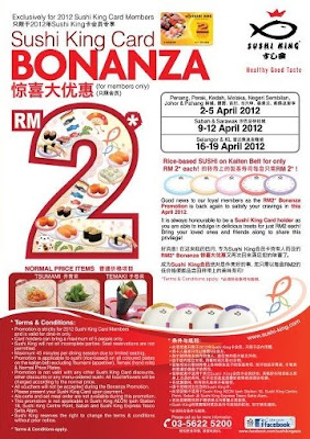 Sushi King Card RM2 Bonanza (April 2012)