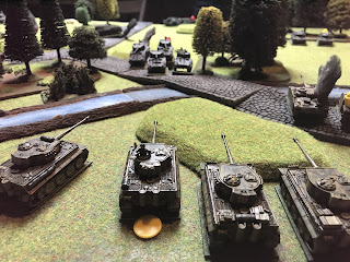 The Shermans are destroyed by the Tigers