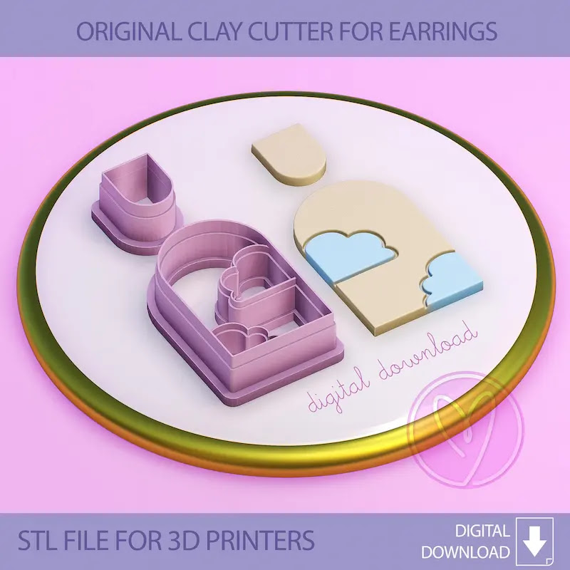 3D file love clay roller stl / pottery roller stl / clay rolling pin /heart  cutter printer ❤️‍🔥・3D printer model to download・Cults