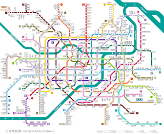 mapa metro xangai
