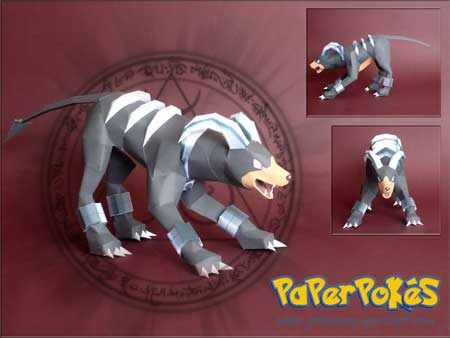 Pokemon Houndoom Papercraft