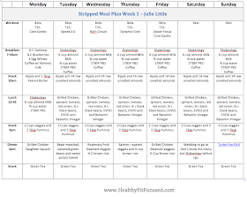 Eat Clean Stripped Meal plan week 1 - Julie Little