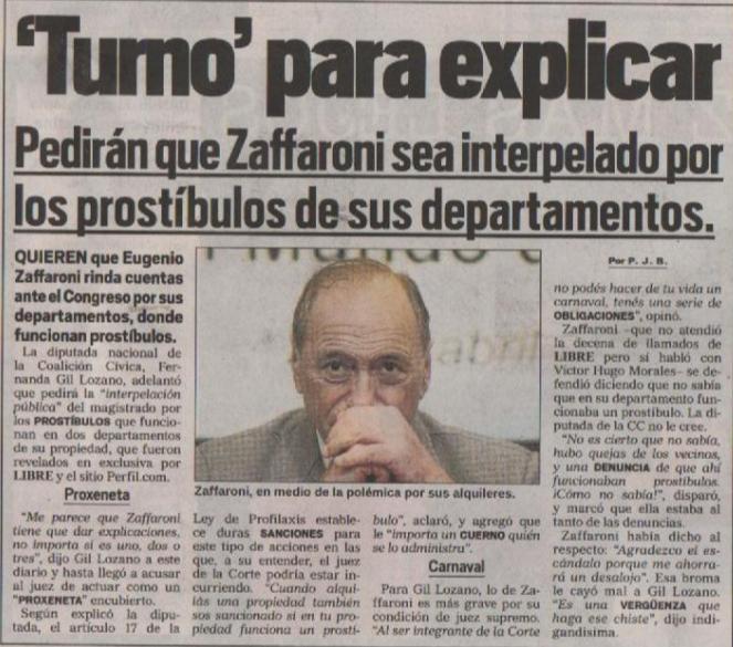 Orlando Gauna: Dr. Eugenio Zaffaroni, carta para usted