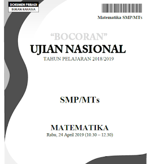 mudahan semuanya lancar dan mendapat hasil maksimal Prediksi Soal UN Matematika SMP PDF