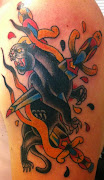 NEW BOLD Traditional Panther Tattoo. Old School (new panther on corey boys boy)