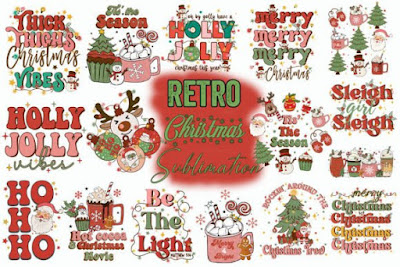 Retro Christmas Graphics Bundle