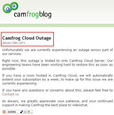 Server Camfrog Cloud Dalam Perbaikan