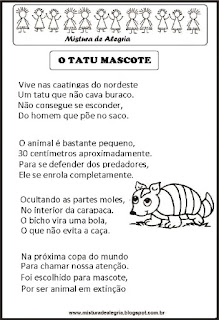 Poesia o tatu mascote