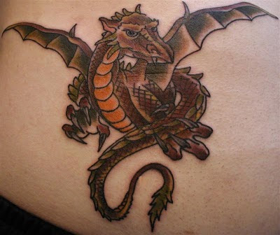 tribal dragon tattoos for girls. Sample drogon tattoos brown